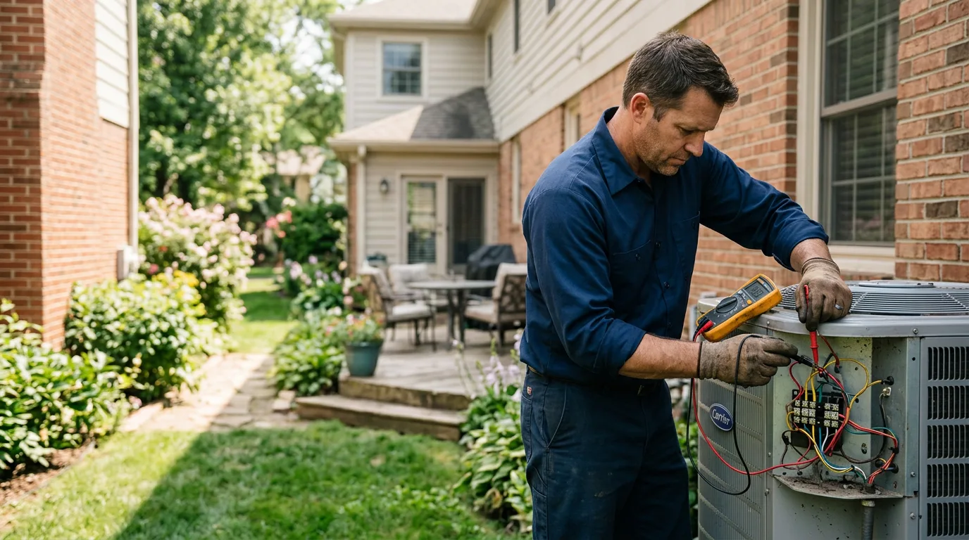 HVAC technician working near Louisville, MS